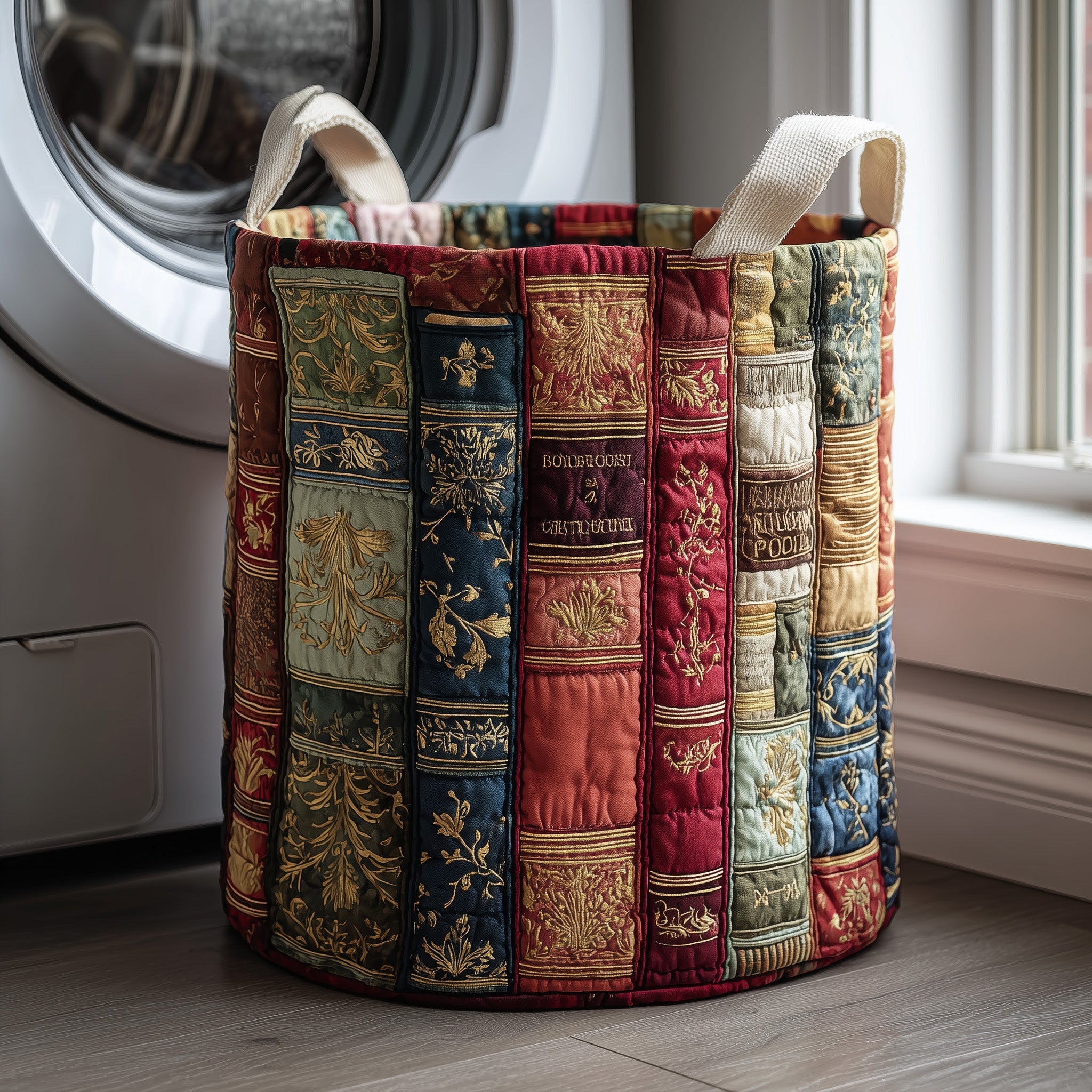 Book Haven Quilted Laundry Basket Cute Laundry Hamper Gift Ideas For Sister In Law - Tradiviet