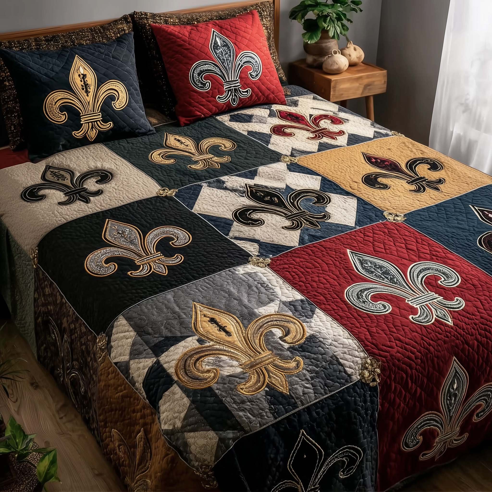 Carnival Crest Quilted Bedding Set Bedroom Decorations Good Gifts For Mom - Tradiviet
