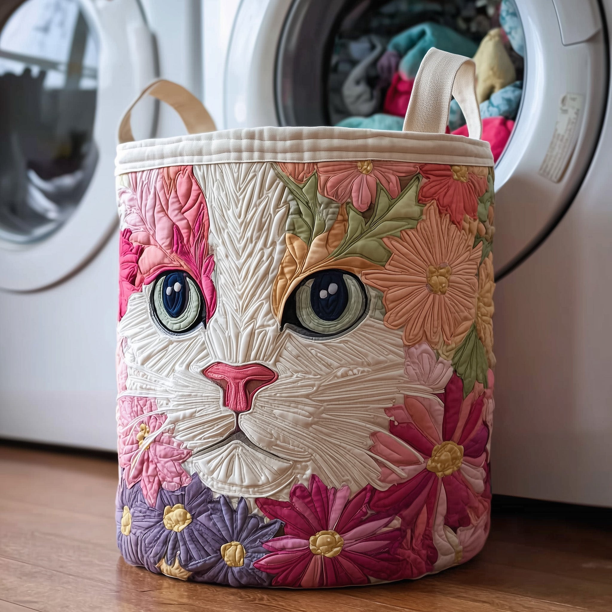 Catitude Quilted Laundry Basket Adorable Laundry Basket Dad Gifts - Tradiviet