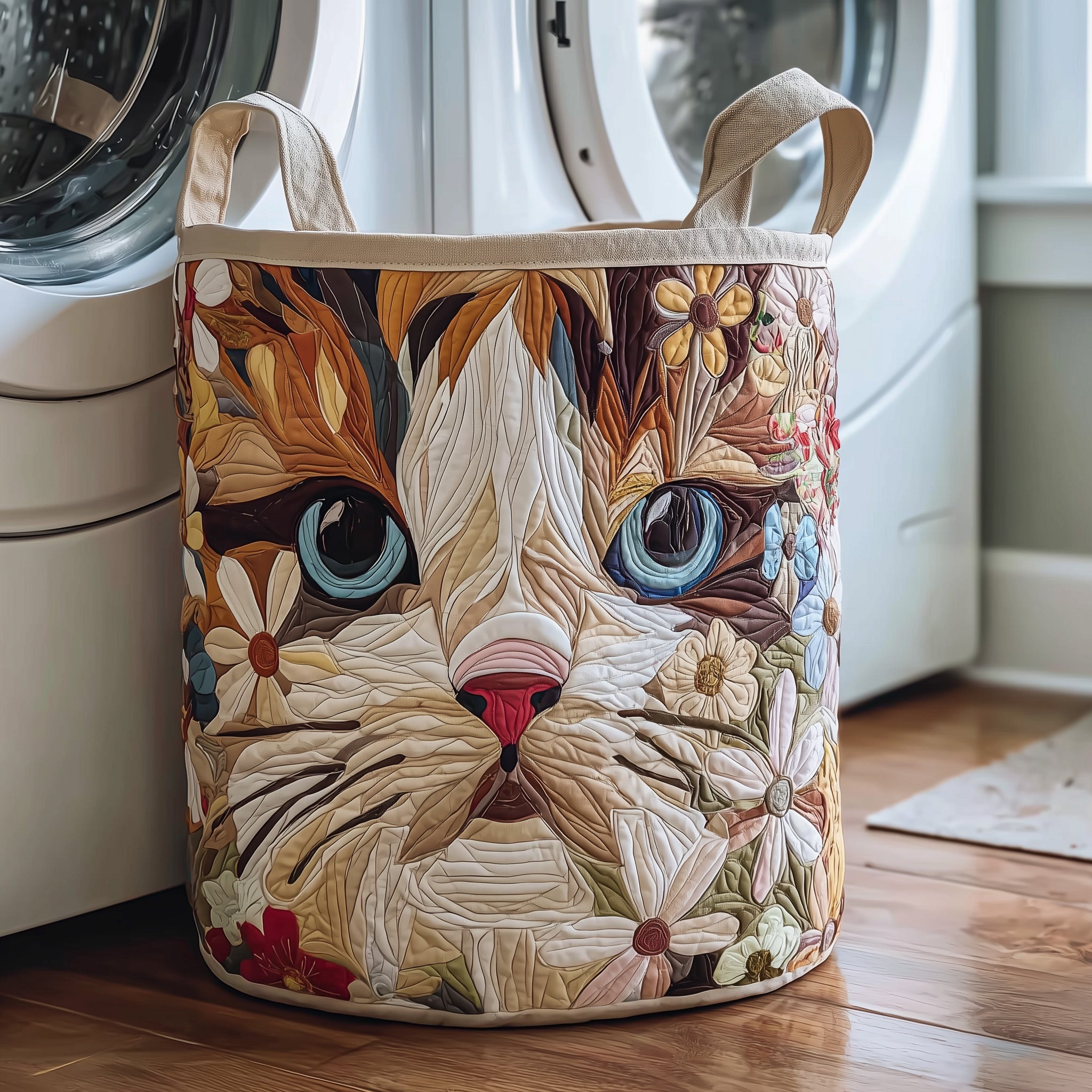 Catitude Quilted Laundry Basket Best Laundry Hamper Gift For Wife - Tradiviet