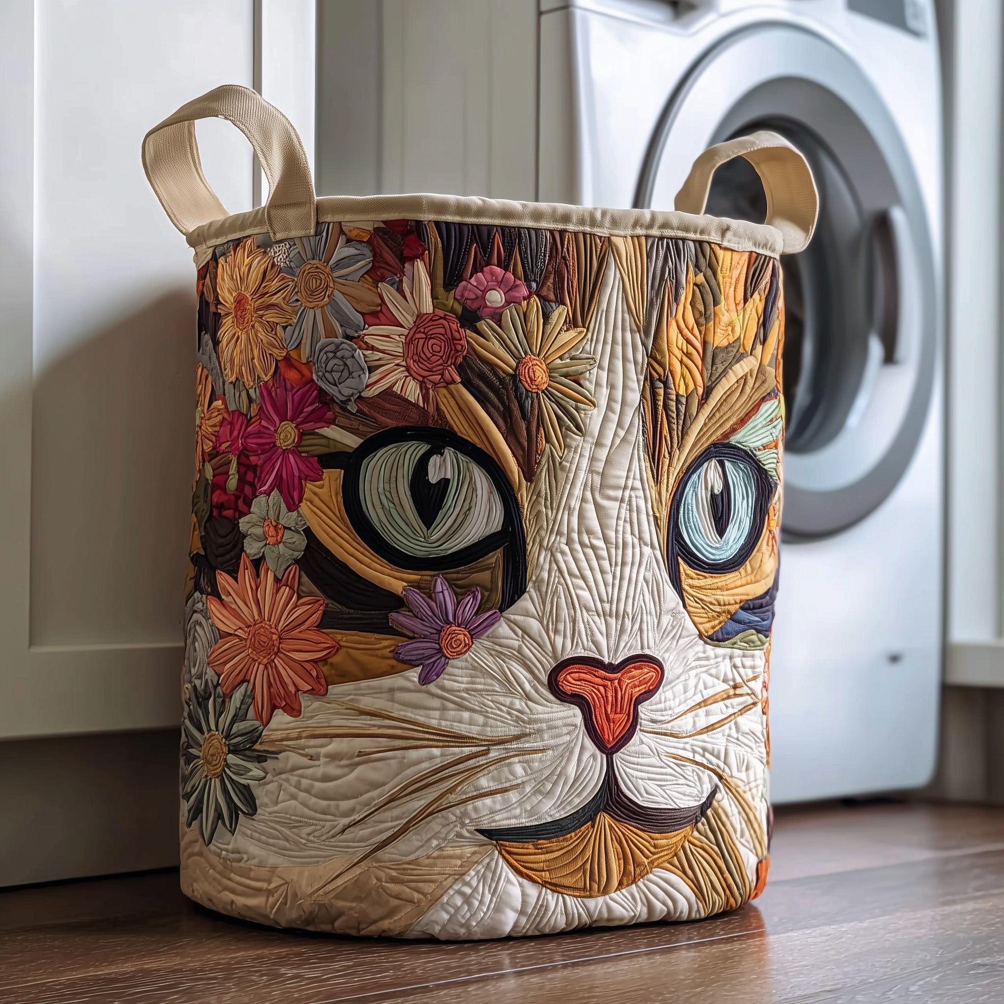 Catitude Quilted Laundry Basket Cute Baskets Gifts For Your Brother - Tradiviet