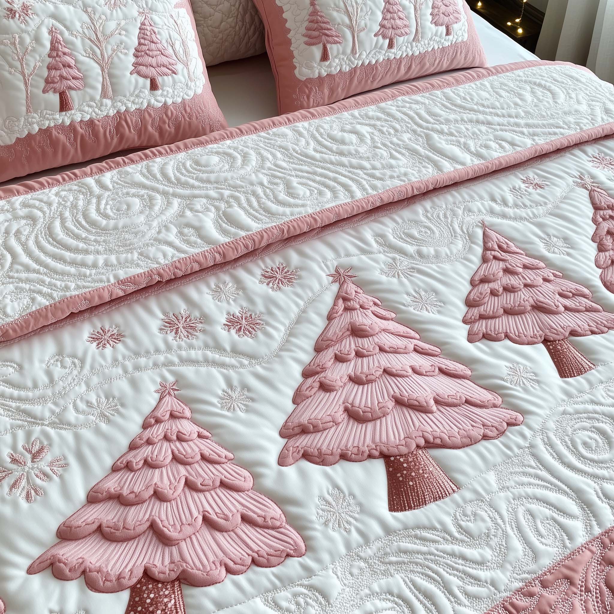 Christmas Vibe Quilted Bedding Set Room Decoration Items Christmas Presents For The Whole Family - Tradiviet