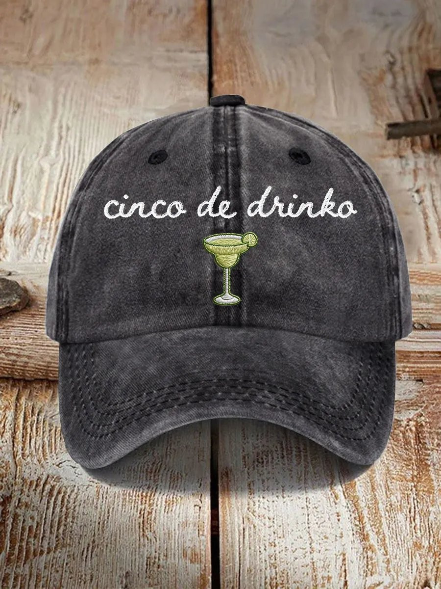 Cinco De Drinko Hat Mexican Fiesta Party Baseball Cap Viva La Fiesta Gifts - Image 3