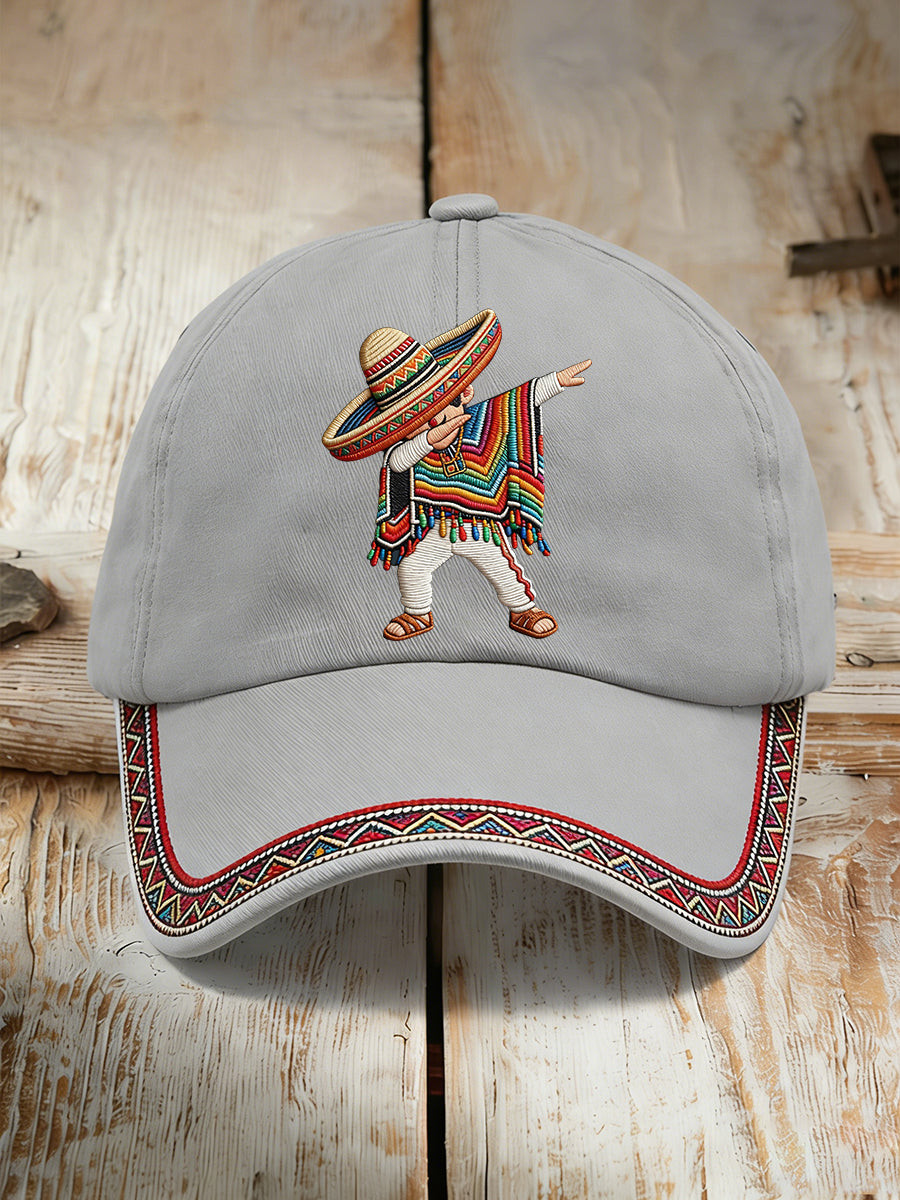 Cinco De Mayo Baseball Cap Tribal Brim Trim Mexican Fiesta Celebration Party Hat Gift Ideas - Tradiviet - Image 3