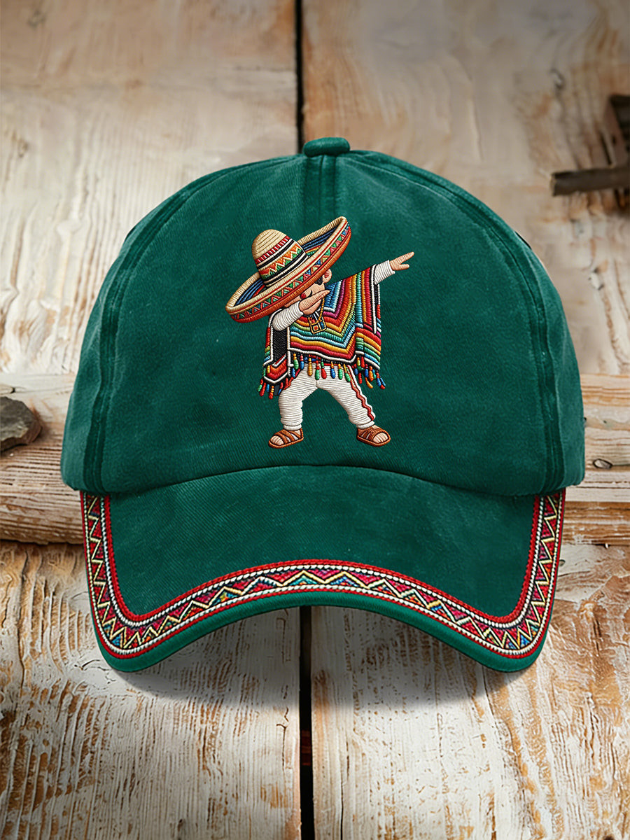 Cinco De Mayo Baseball Cap Tribal Brim Trim Mexican Fiesta Celebration Party Hat Gift Ideas - Tradiviet - Image 5