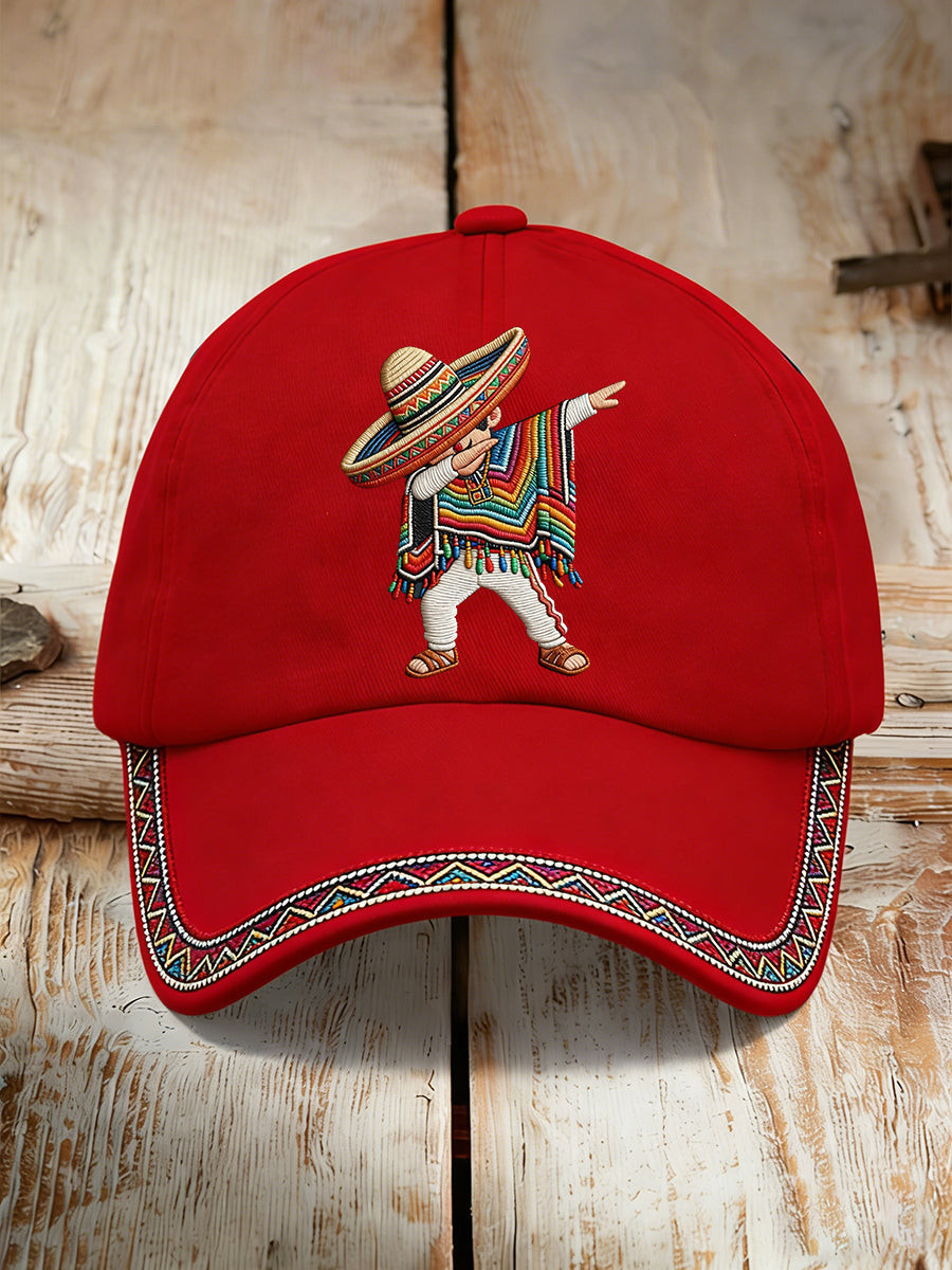 Cinco De Mayo Baseball Cap Tribal Brim Trim Mexican Fiesta Celebration Party Hat Gift Ideas - Tradiviet - Image 2