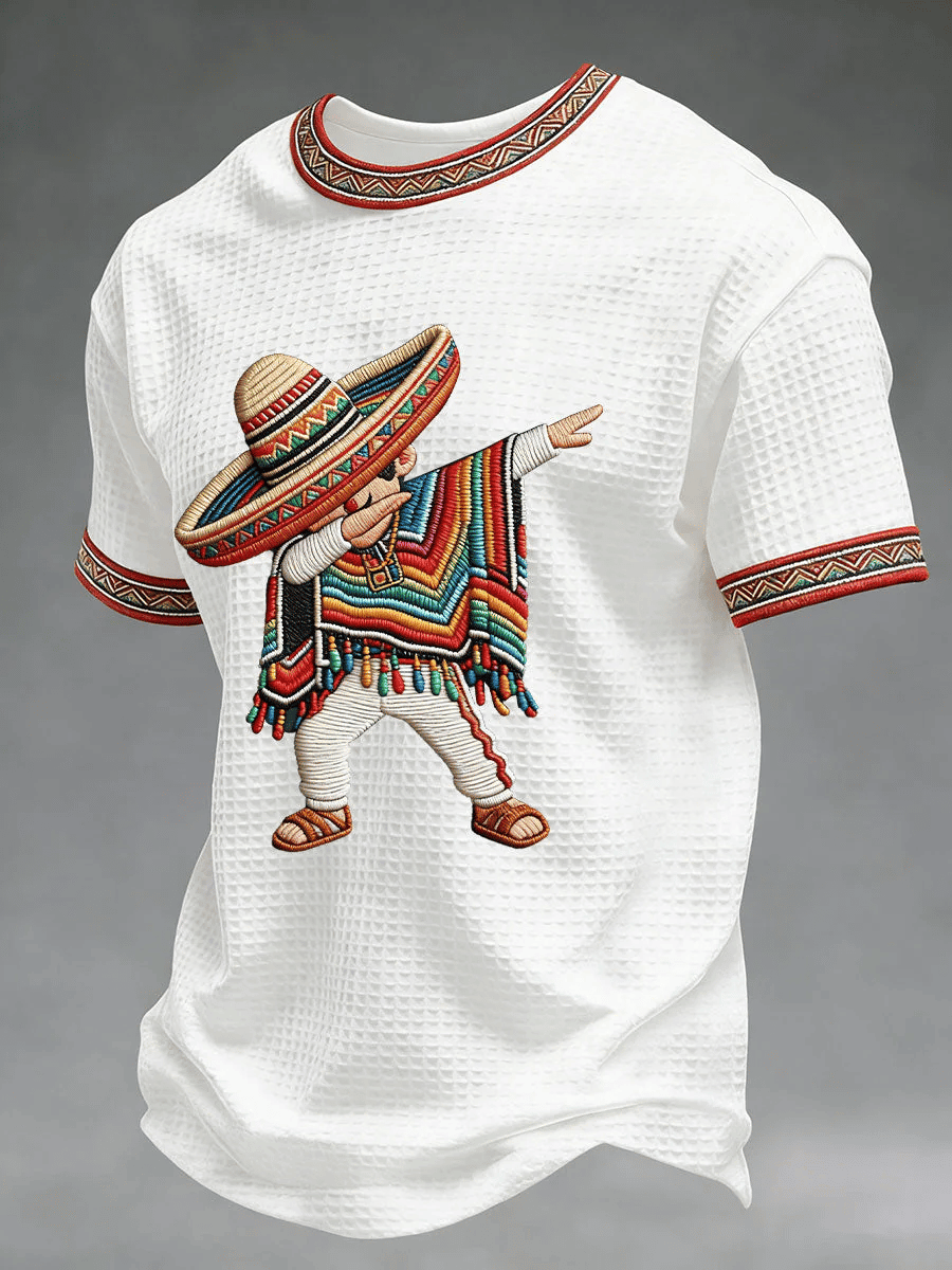 Cinco De Mayo Dancing Sombrero T-Shirt Colorful Mexican Fiesta Apparel Gift For Him