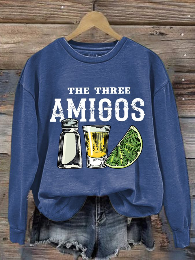 Cinco De Mayo Long Sleeve Shirt The Three Amigos Apparel Mexican Pride Gifts - Image 2