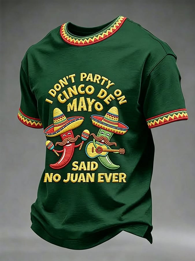 Cinco De Mayo Merch I Don't Party On Cinco De Mayo Clothes Mexican Fiesta Party Gifts - Image 3