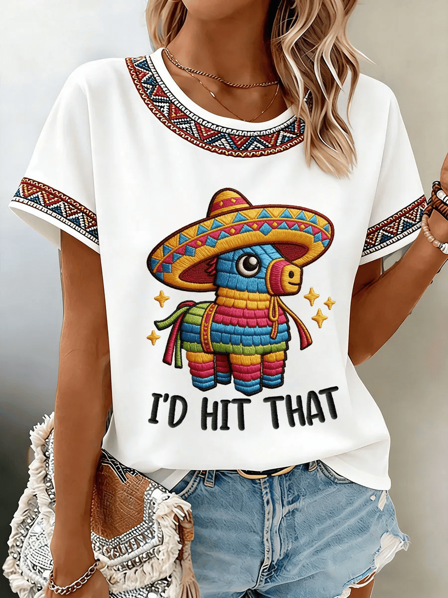 Cinco De Mayo Merch I'd Hit That T-Shirt Mexican Fiesta Party Clothes Mexican Pride Gifts - Image 2