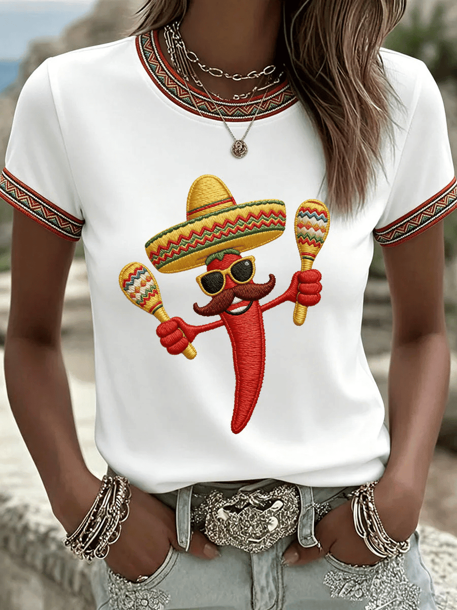 Cinco De Mayo Shirt Chili Mexican Fiesta Apparel Viva La Fiesta Clothes Gift For Her