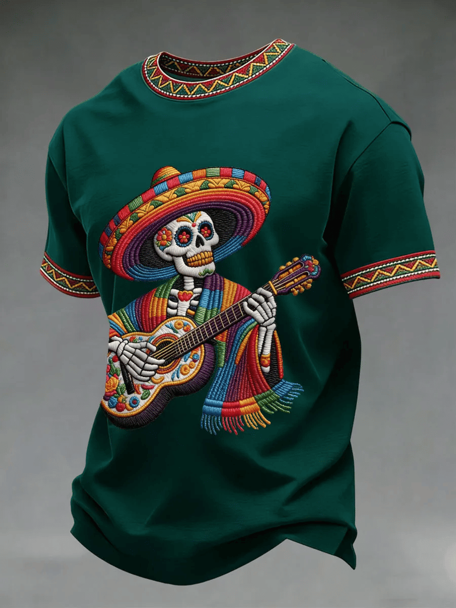 Cinco De Mayo Shirt Skeleton Guitar Mexican Fiesta Clothes Gift For Mexico Lover