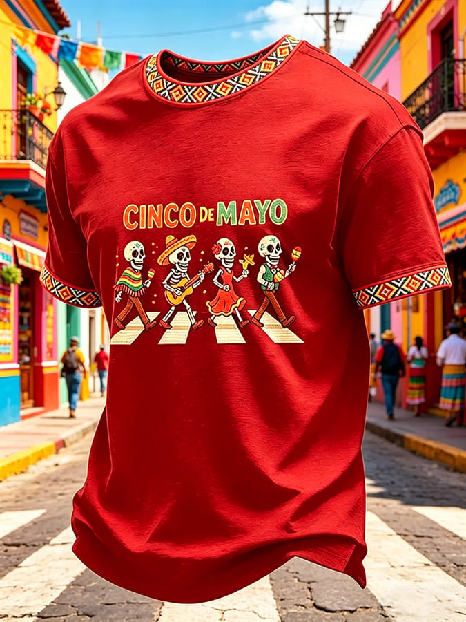 Cinco De Mayo Shirt Skeleton Mexican Fiesta Clothes Gift For Mexico Fans - Image 2