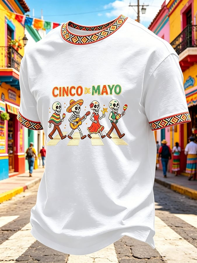 Cinco De Mayo Shirt Skeleton Mexican Fiesta Clothes Gift For Mexico Fans - Image 3