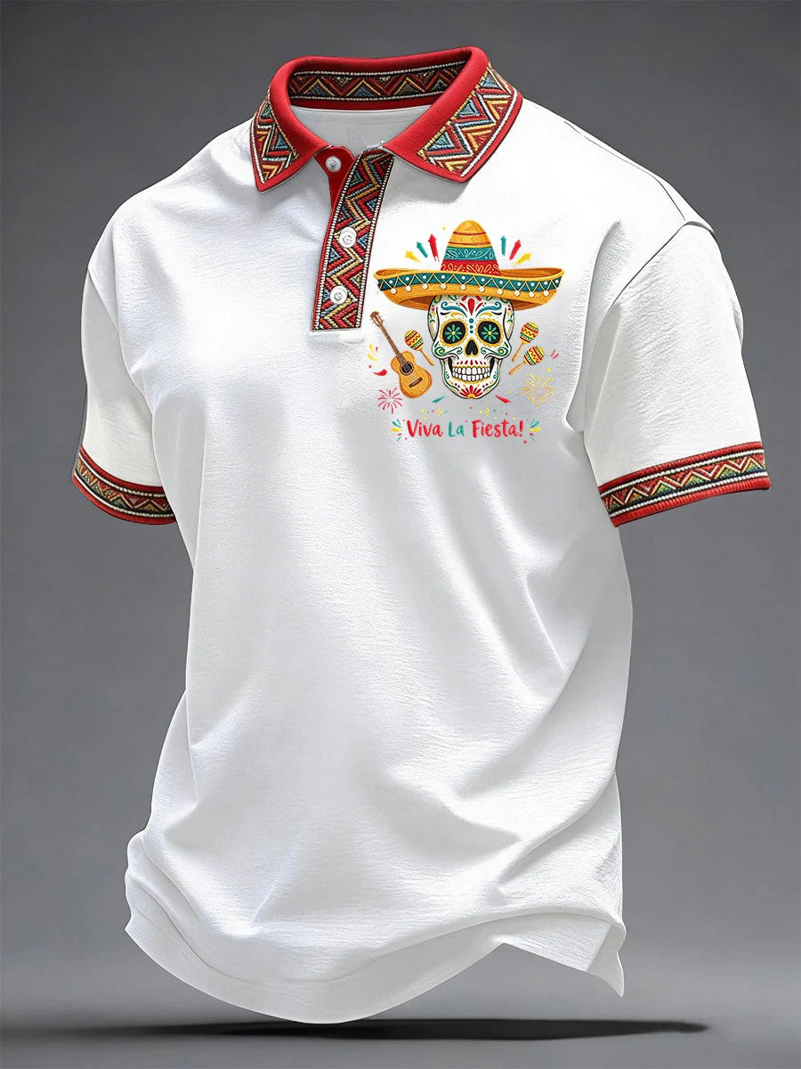 Cinco De Mayo Shirt Viva La Fiesta Polo Shirt Festival Apparel Gift For Him - Image 2
