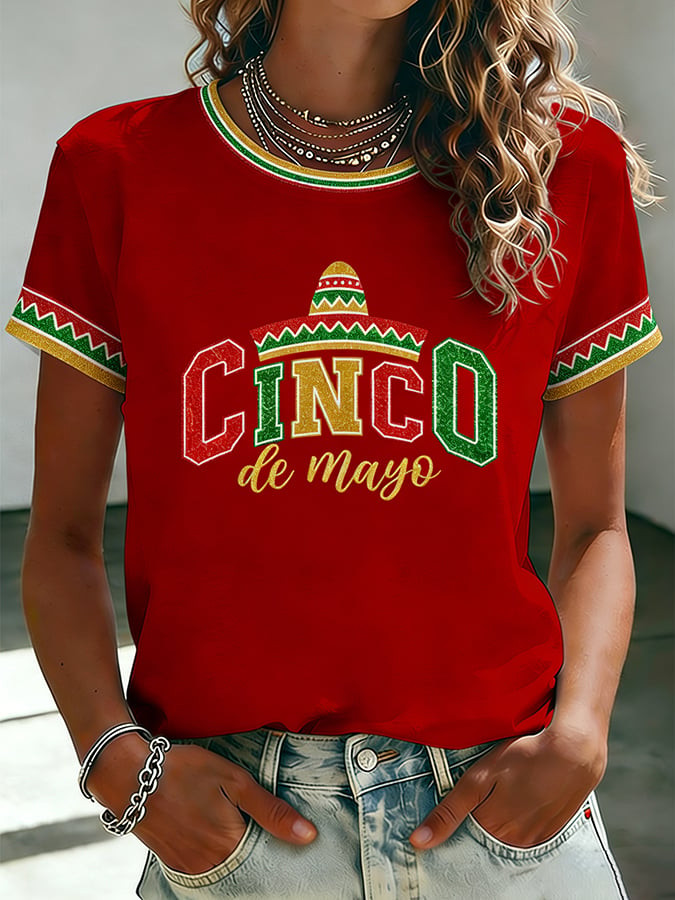 Cinco De Mayo T-Shirt Mexican Fiesta Party Apparel Festival Clothes Gift For Her