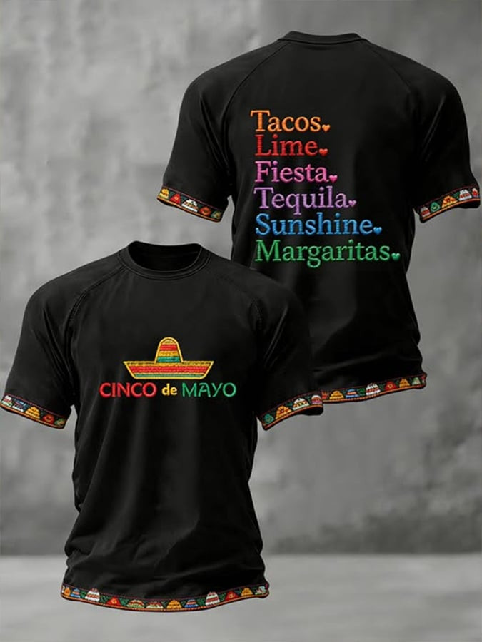 Cinco De Mayo T-Shirt Tacos Lime Fiesta Tequila Sunshine Margaritas Clothes Mexican Pride Gifts - Image 3