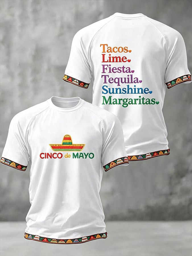 Cinco De Mayo T-Shirt Tacos Lime Fiesta Tequila Sunshine Margaritas Clothes Mexican Pride Gifts