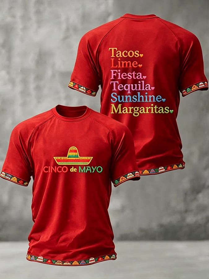 Cinco De Mayo T-Shirt Tacos Lime Fiesta Tequila Sunshine Margaritas Clothes Mexican Pride Gifts - Image 2