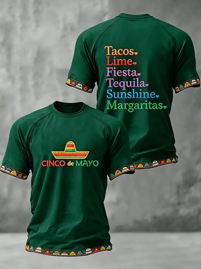 Cinco De Mayo T-Shirt Tacos Lime Fiesta Tequila Sunshine Margaritas Clothes Mexican Pride Gifts - Image 4