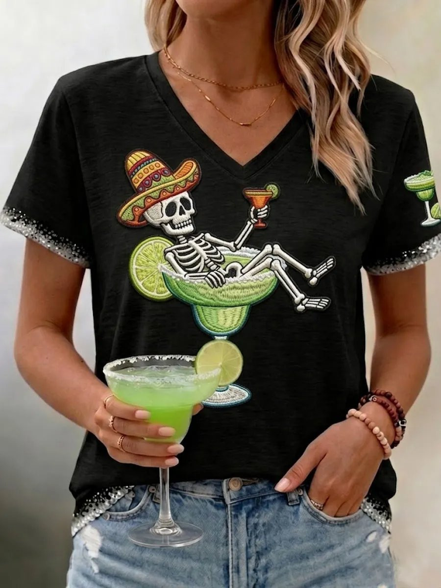 Cinco De Mayo V-Neck T-Shirt Festival Apparel Viva La Fiesta Clothes Gift For Her