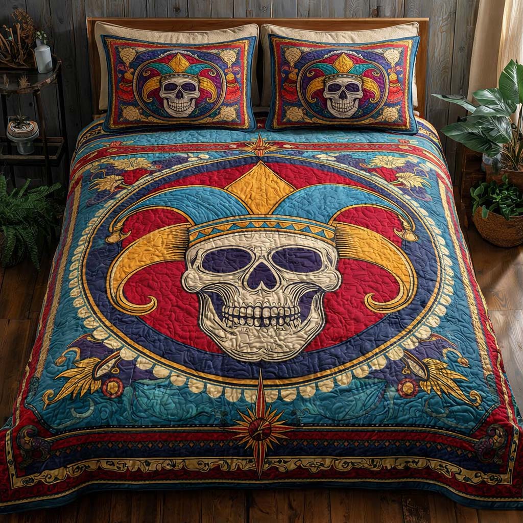 Circus Soul Quilted Bedding Set Mens Bedroom Decor Gift For Fun and Whimsy - Tradiviet