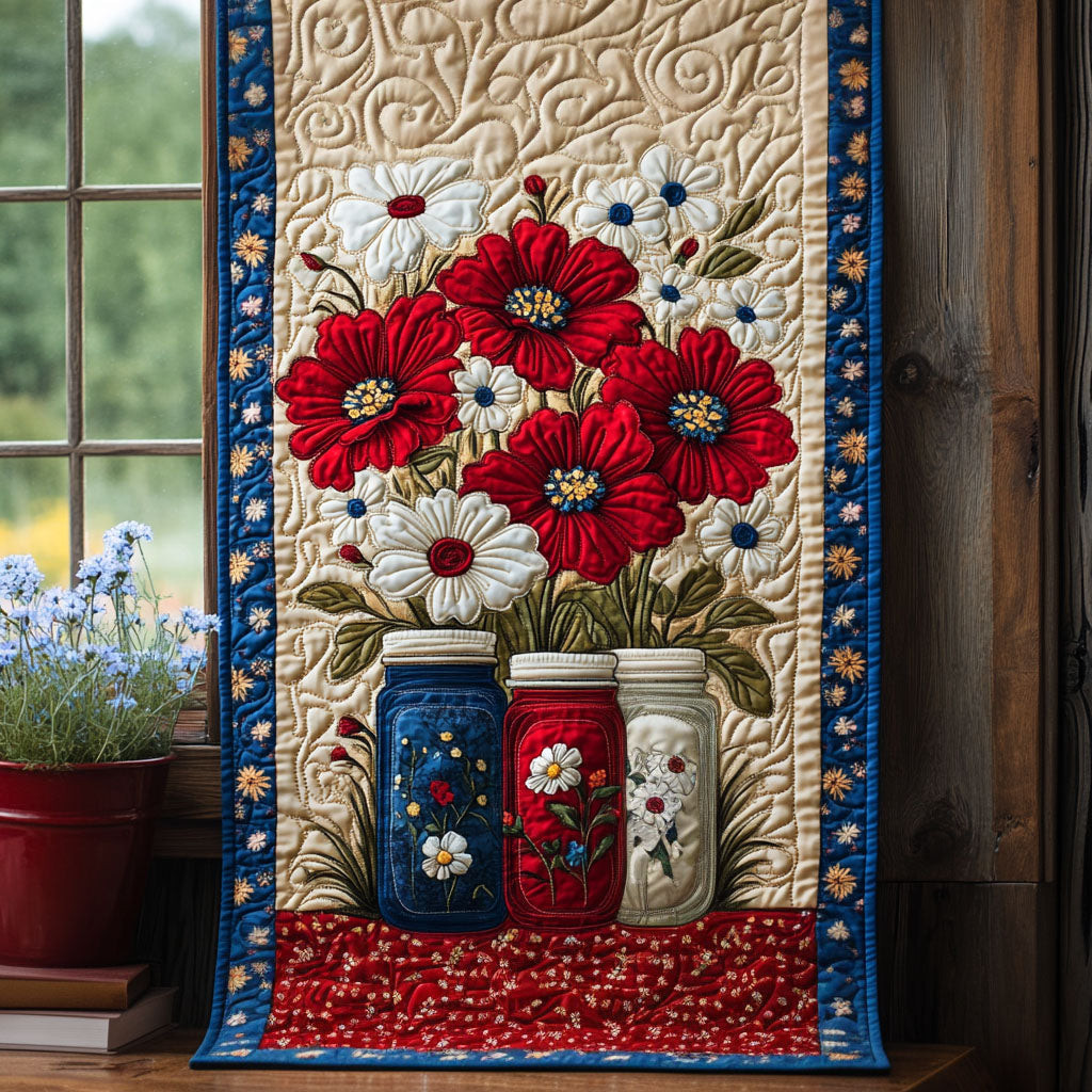 Colonial Heritage Quilted Table Runner  Autumn Table Runner Fourth Of July Birthday Presents