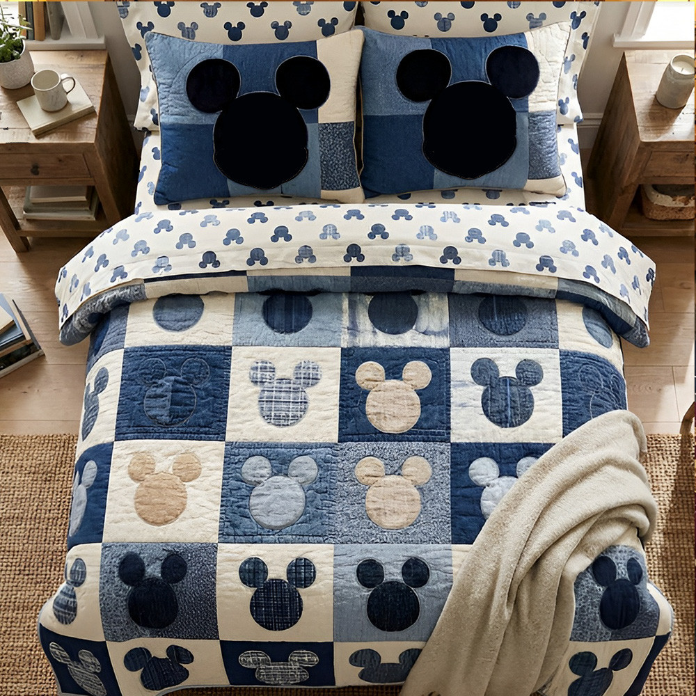 Colorful Friends Quilted Bedding Set Decorative Cozy Bedroom Vibe Lover Home Gift Set - Tradiviet