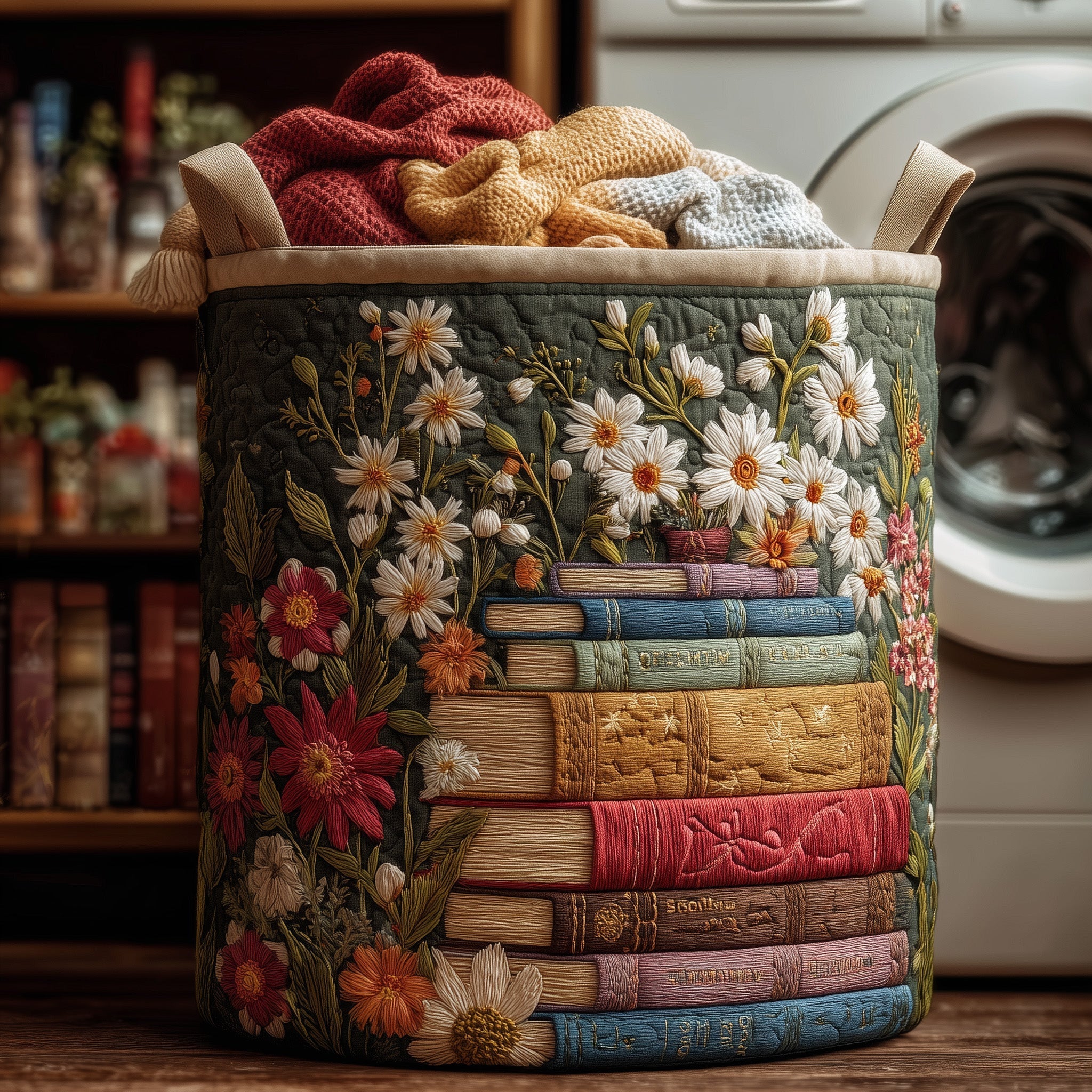 Cozy Book Quilted Laundry Basket Adorable Laundry Basket Gift Ideas For Sister - Tradiviet