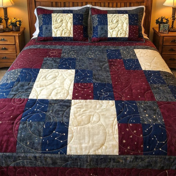 Cozy Characters Quilted Bedding Set Decorative Farmhouse Bedroom Dreamy Gift for Lovers - Tradiviet