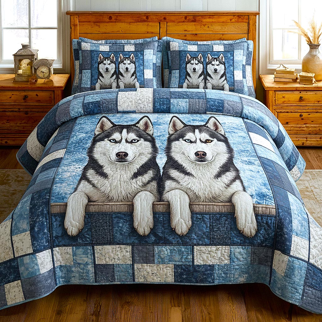 Cozy Paws Quilted Bedding Set Autumn Inspired Bedroom Best Cozy Paws Gifts - Tradiviet