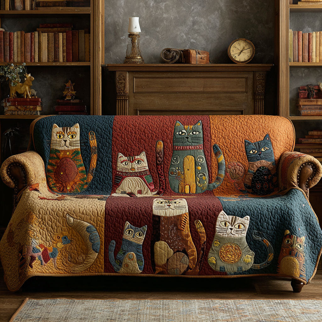 Cozy Paws Quilted Sofa Cover Pet Friendly Sofa Decor