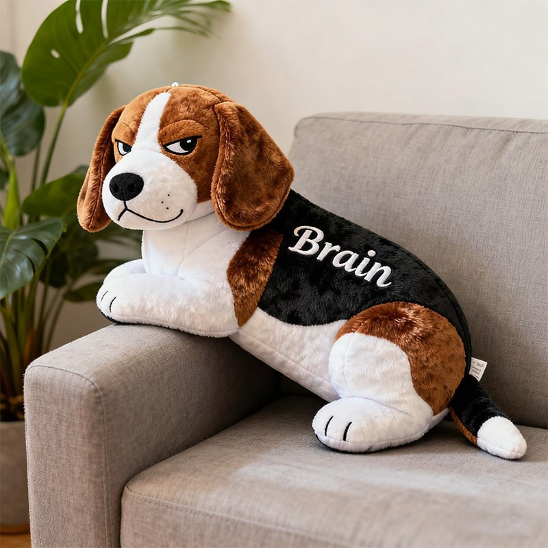 Custom Name Beagle Themed Companion Pillow 3d Print Birthday Gift For Beagle Lovers - Tradiviet