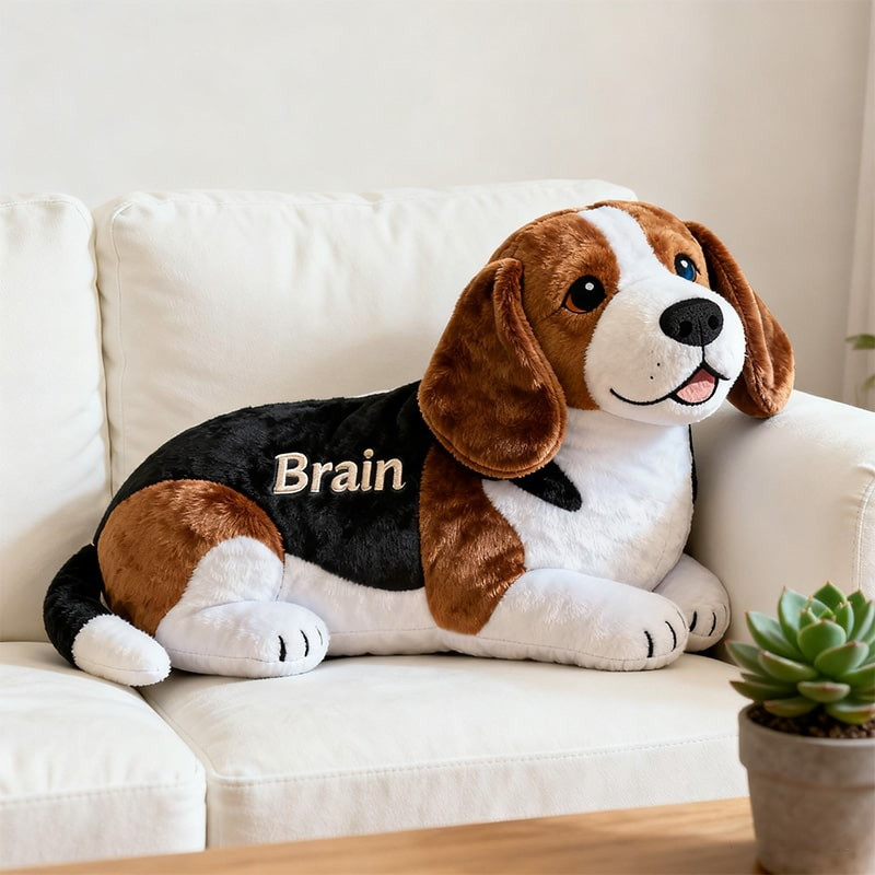 Custom Name Beagle Themed Pillow 3d Print Cute Gift For Beagle Lovers - Tradiviet
