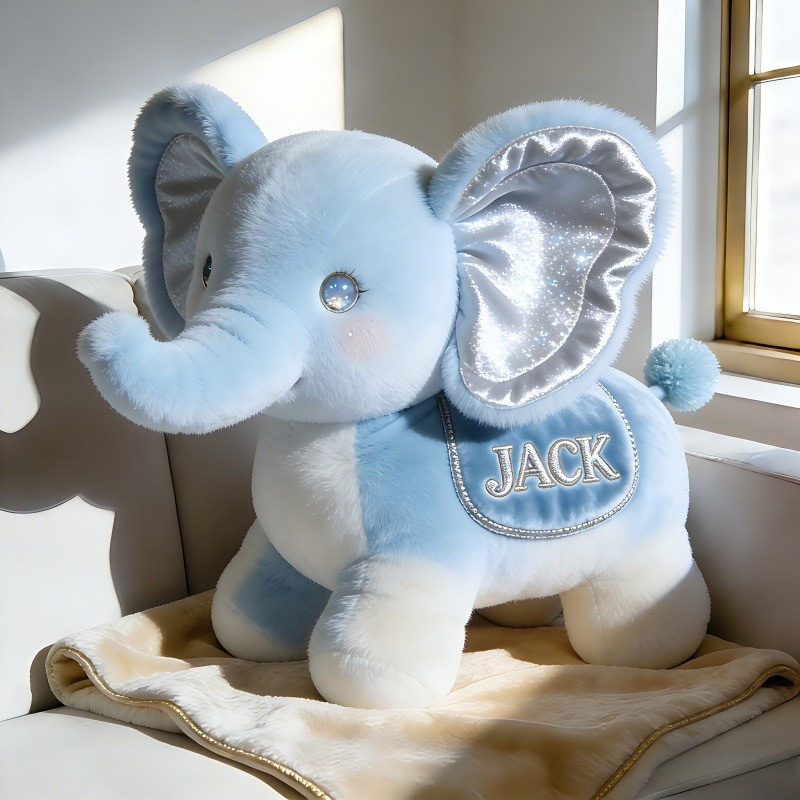 Custom Name Elephant Pillow 3D Shaped Print Elephant Themed Gift for Daughter - Tradiviet