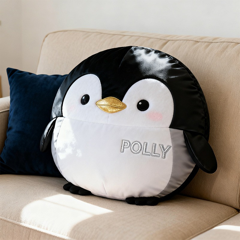 Custom Name Penguin Shaped pillow 3D Print Cute Gift for Penguin Lovers - Tradiviet