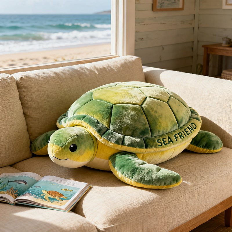 Custom Name Turtle Themed Companion Pillow 3D Shape Summer Gift for Turtle Lovers - Tradiviet