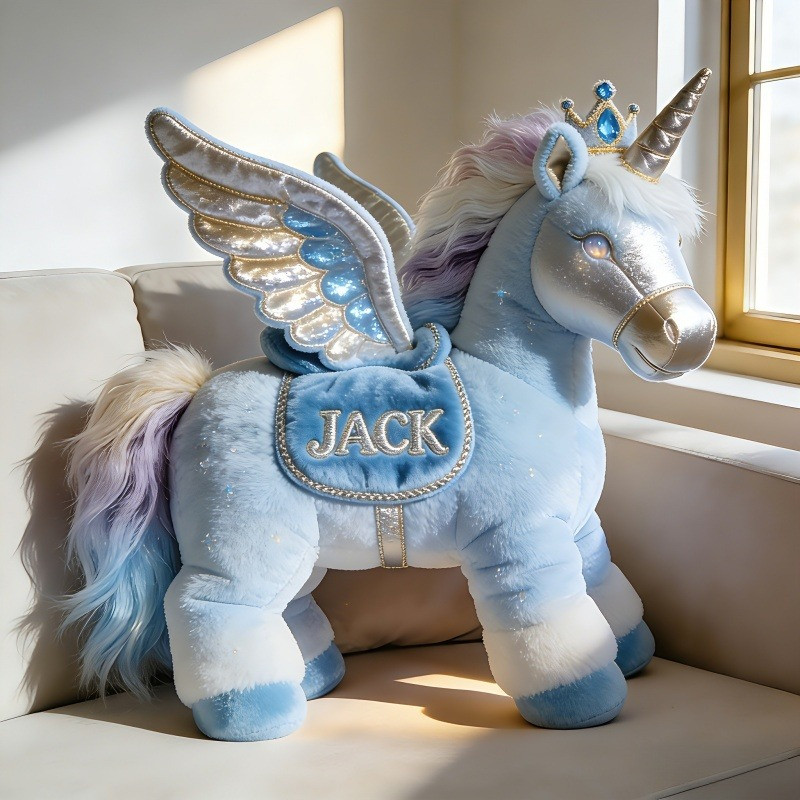 Custom Name Unicorn Themed Pillow 3D Shape Print Cute Gift for Unicorn Lovers - Tradiviet