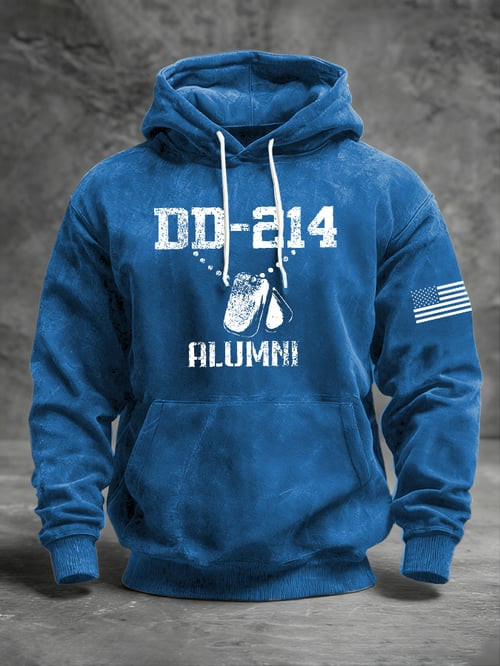 DD-214 Alumni Hoodie USA Flag Independence Day Pullover Gifts For 4Th Of July - Tradiviet - Image 4