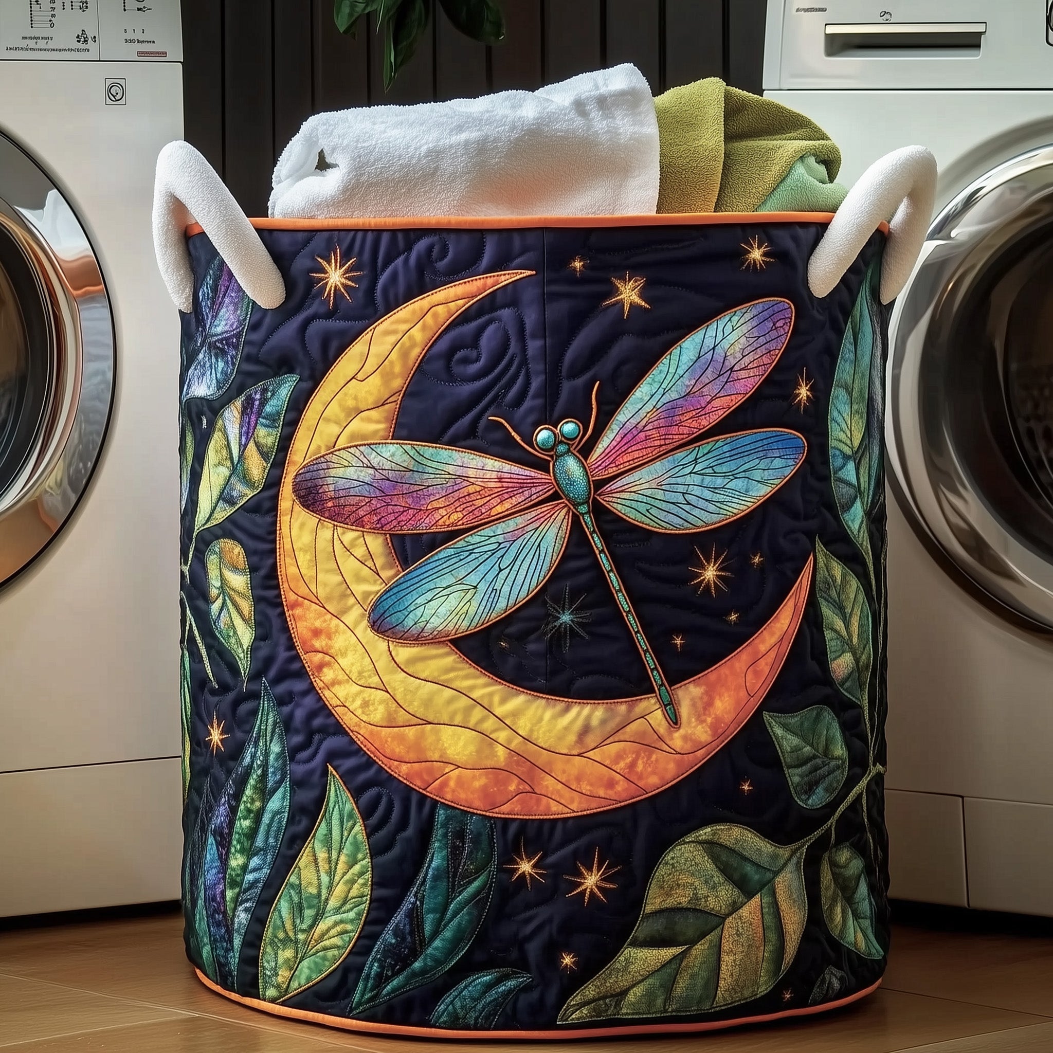 Dreamy Dragonfly Quilted Laundry Basket Cute Room Decor Presents For Sister - Tradiviet