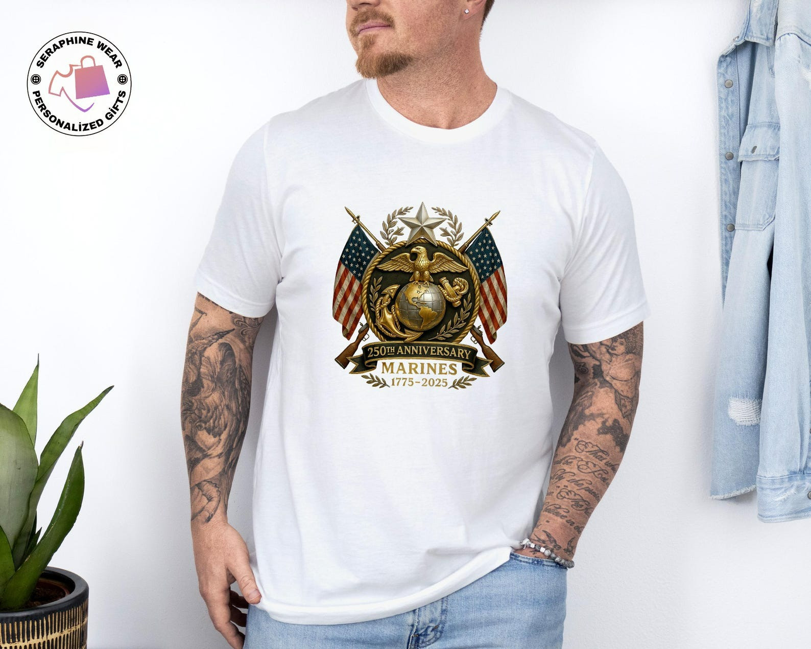 Eagle US Marines 250th Anniversary T-shirt 1775 2025 USMC Memorial Shirts Gift For Brother - Tradiviet - Image 2