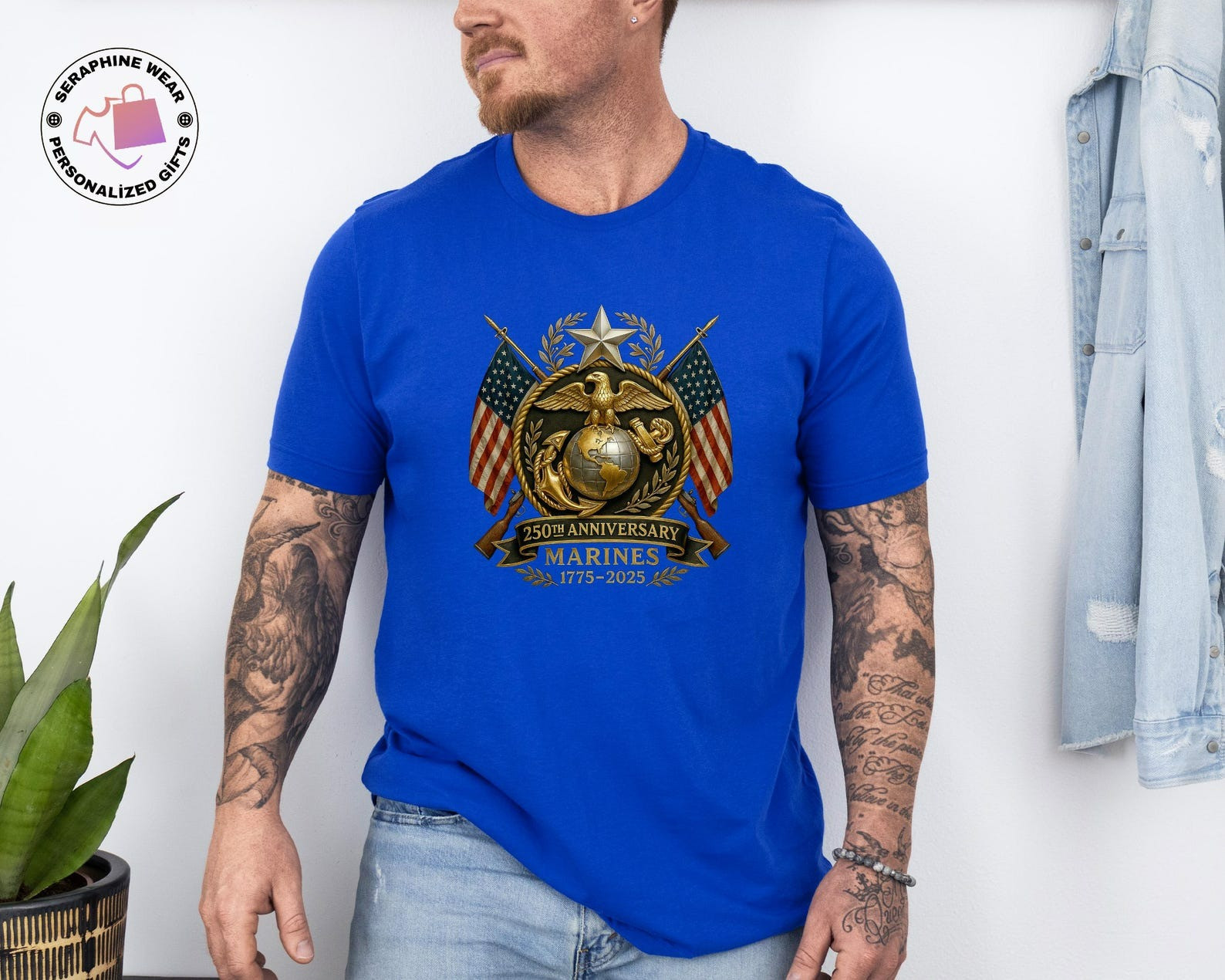 Eagle US Marines 250th Anniversary T-shirt 1775 2025 USMC Memorial Shirts Gift For Brother - Tradiviet - Image 5