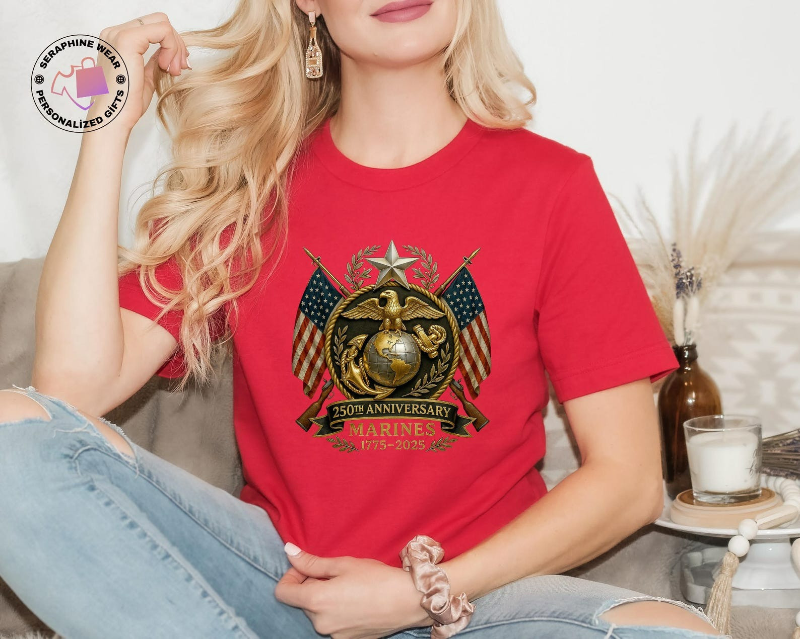 Eagle US Marines 250th Anniversary T-shirt 1775 2025 USMC Memorial Shirts Gift For Brother - Tradiviet - Image 3