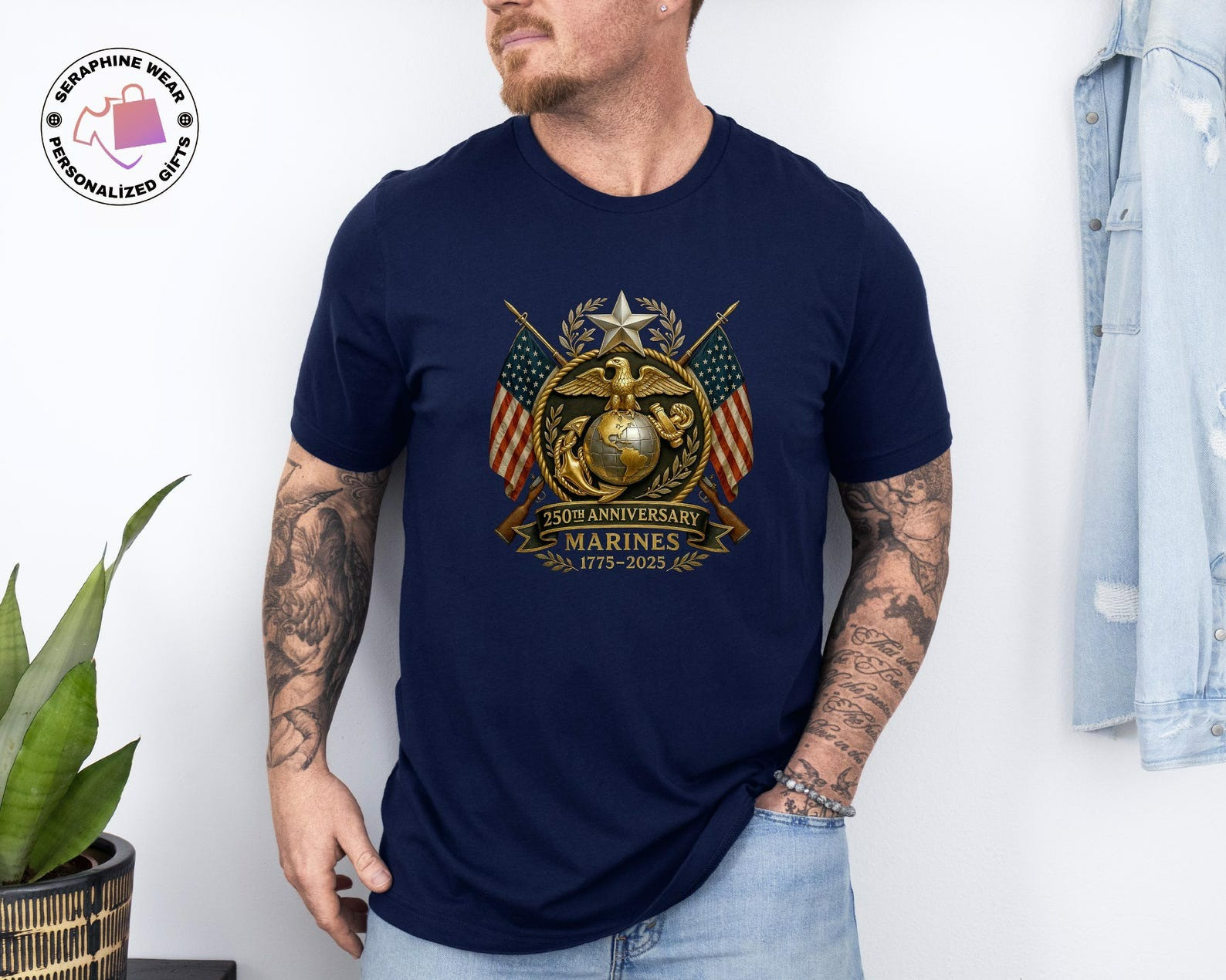 Eagle US Marines 250th Anniversary T-shirt 1775 2025 USMC Memorial Shirts Gift For Brother - Tradiviet - Image 4