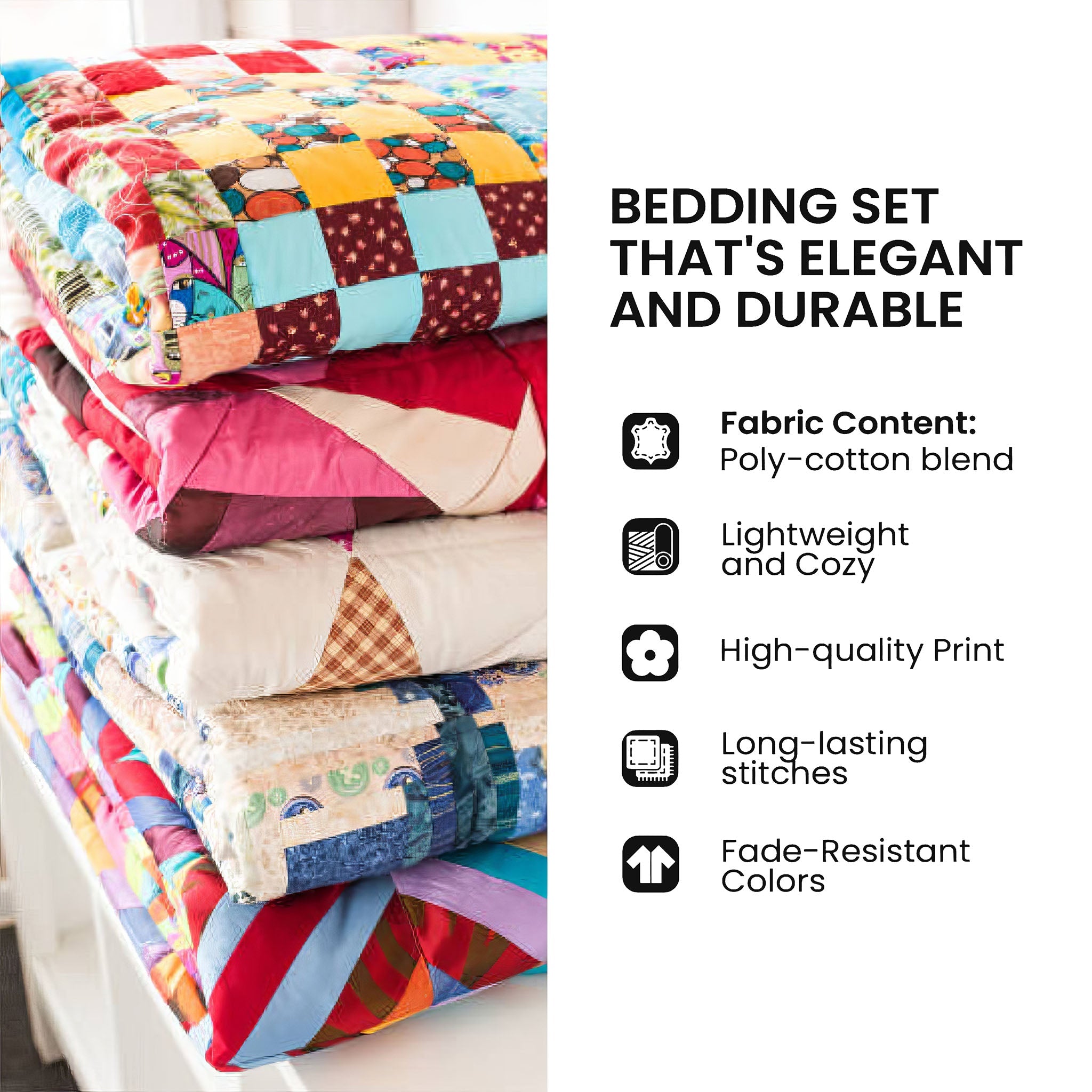 Elephant Harmony Quilted Bedding Set Bed Room Decoration Gift Items For Elephant Lovers - Tradiviet - Image 3