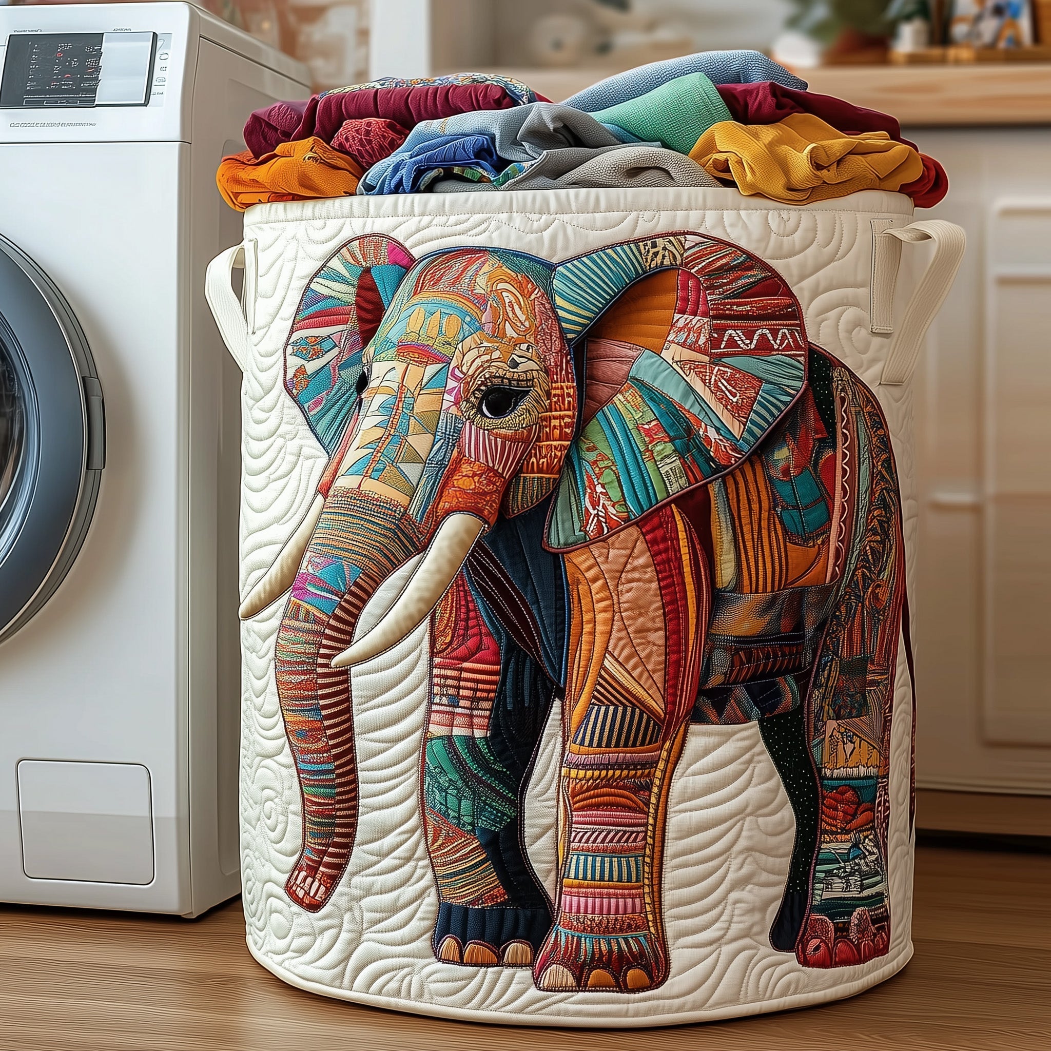 Elephant Quilted Laundry Basket Adorable Laundry Basket Presents For Sister In Law - Tradiviet