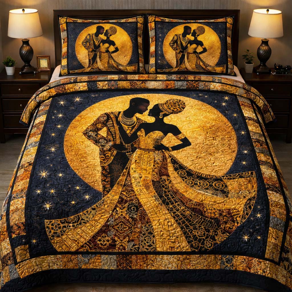 Eternal Tribal Love Quilted Bedding Set Bed Room Decoration Gift For Cultural Connection Seekers - Tradiviet