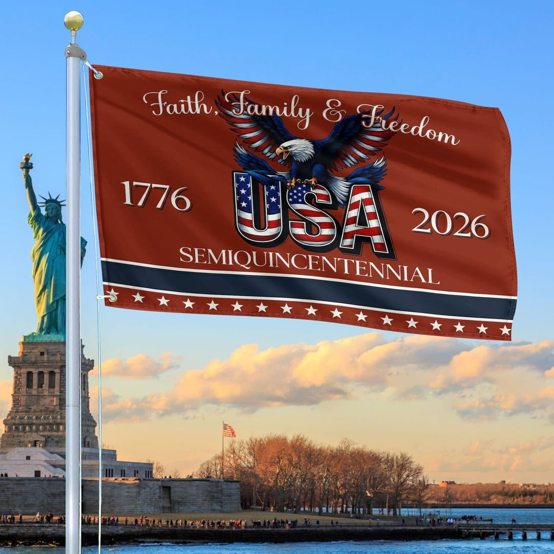 Faith Family Freedom 1776 2026 Flag America 250th Flag Best Gifts On Independence Day - Tradiviet