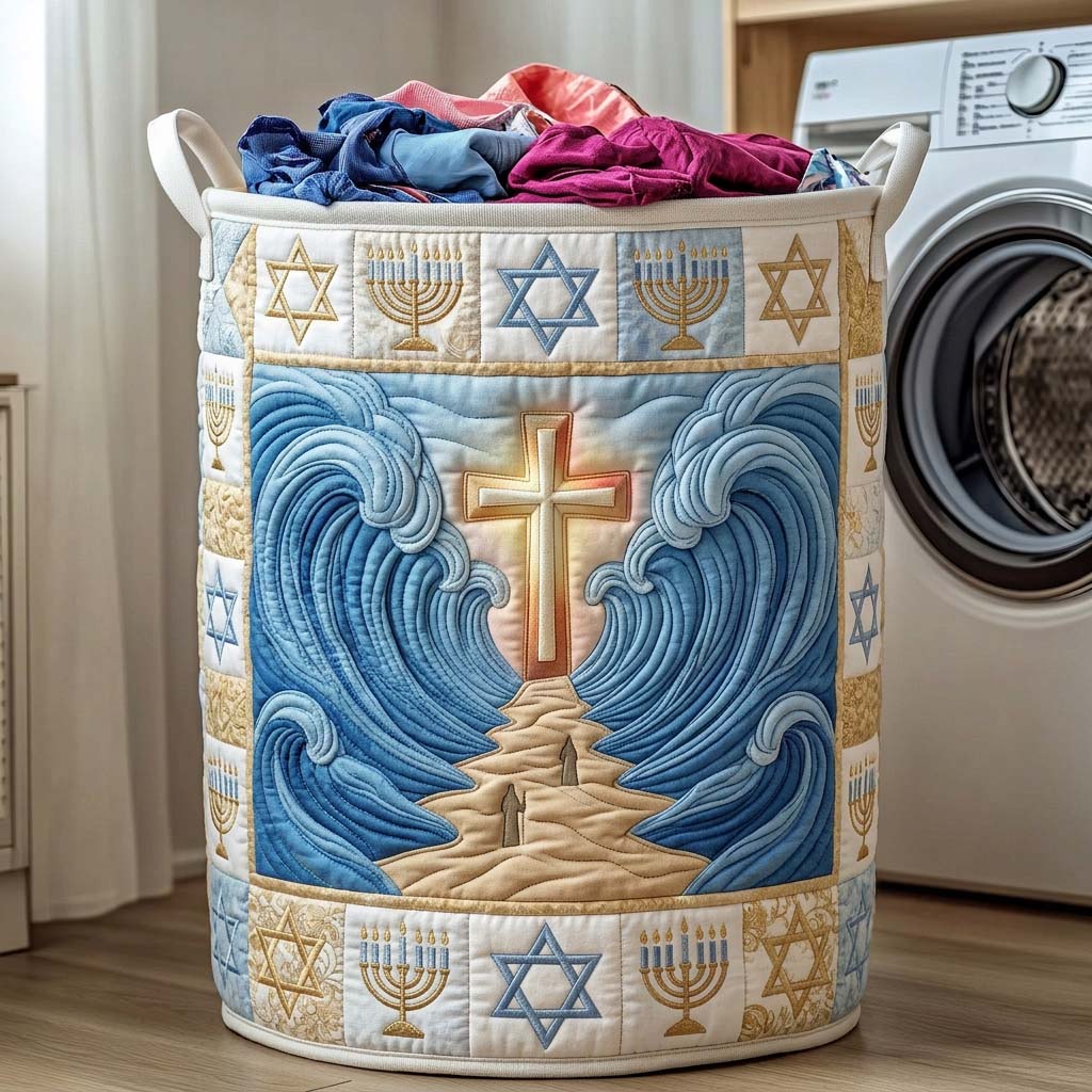 Faithful Exodus Quilted Laundry Basket Cool Laundry Hamper Father's Day Gift Ideas - Tradiviet