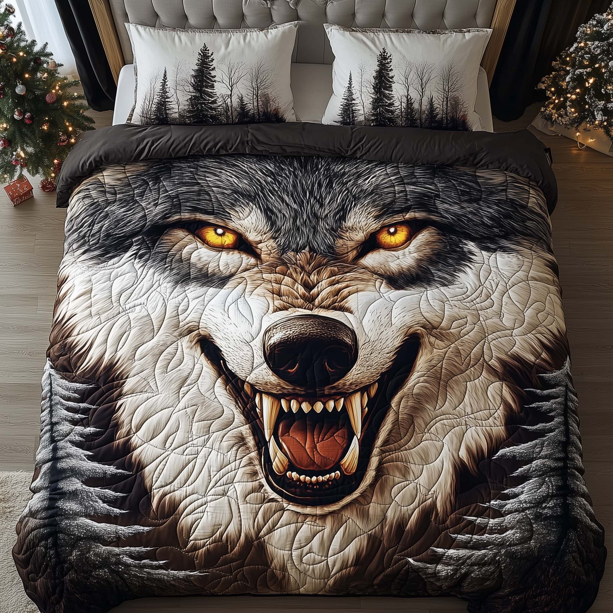 Feral Fury Quilted Bedding Set Holiday Home Decor Ideas Gifts For Mother In Law - Tradiviet